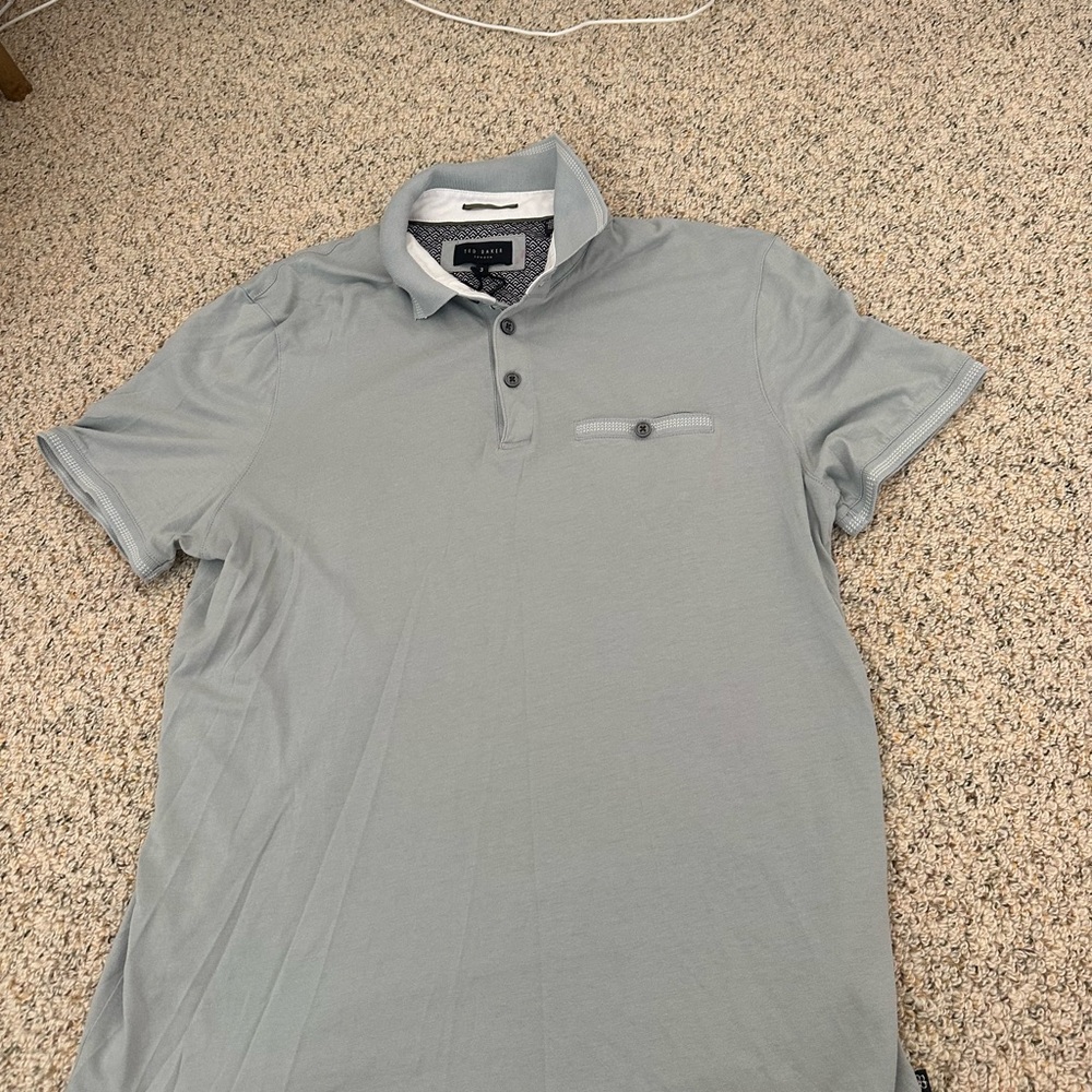 Ted Baker Light Gray Men's Polo Shirt
